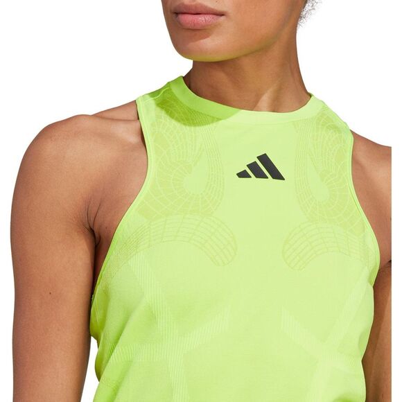 ADIDAS Seamless Tennis Y-Tank Lucid Lemon IJ0485 NEW Women's Large - Picture 5 of 6
